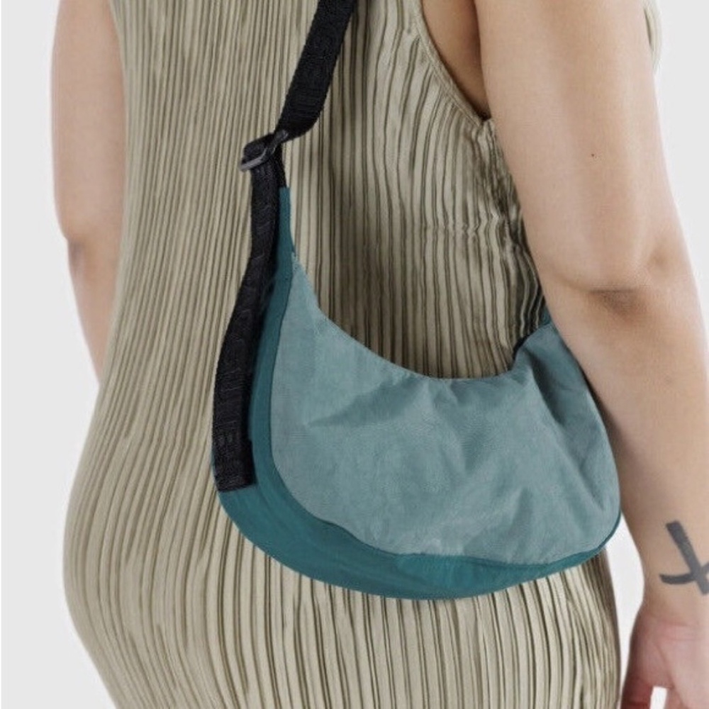 Baggu Deadstock Small Crescent Bag - Teal Mix